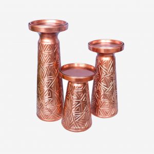 Copper Plated Candle Holders