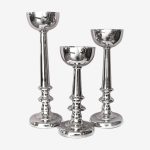 Radiant Silver Plated Chalice Candlestick Set